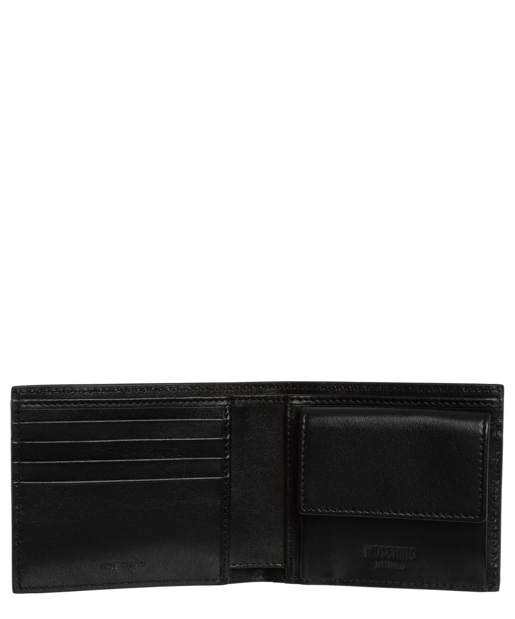 Moschino Logo Plaque Bi-Fold Wallet