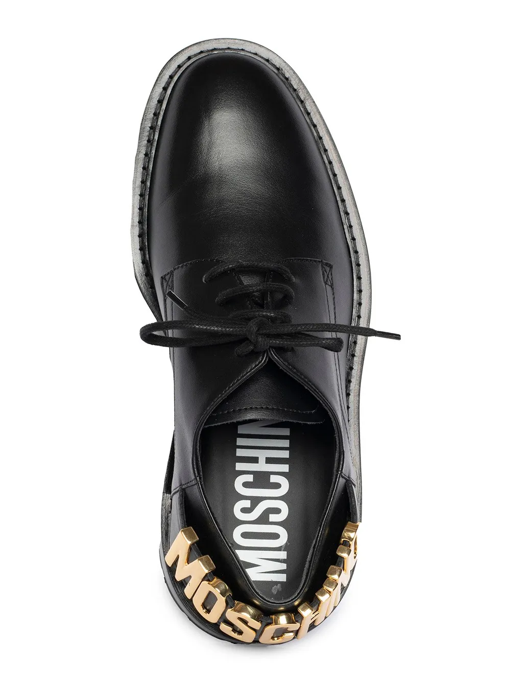 Moschino Logo Lettering Derby Shoes