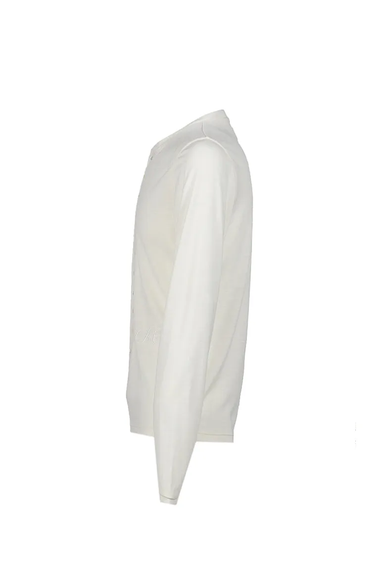 Henry-Neckline Shirts / Wht