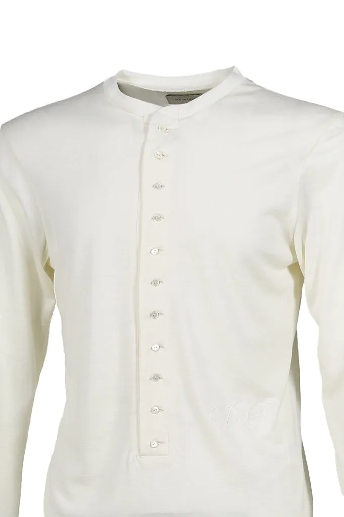 Henry-Neckline Shirts / Wht
