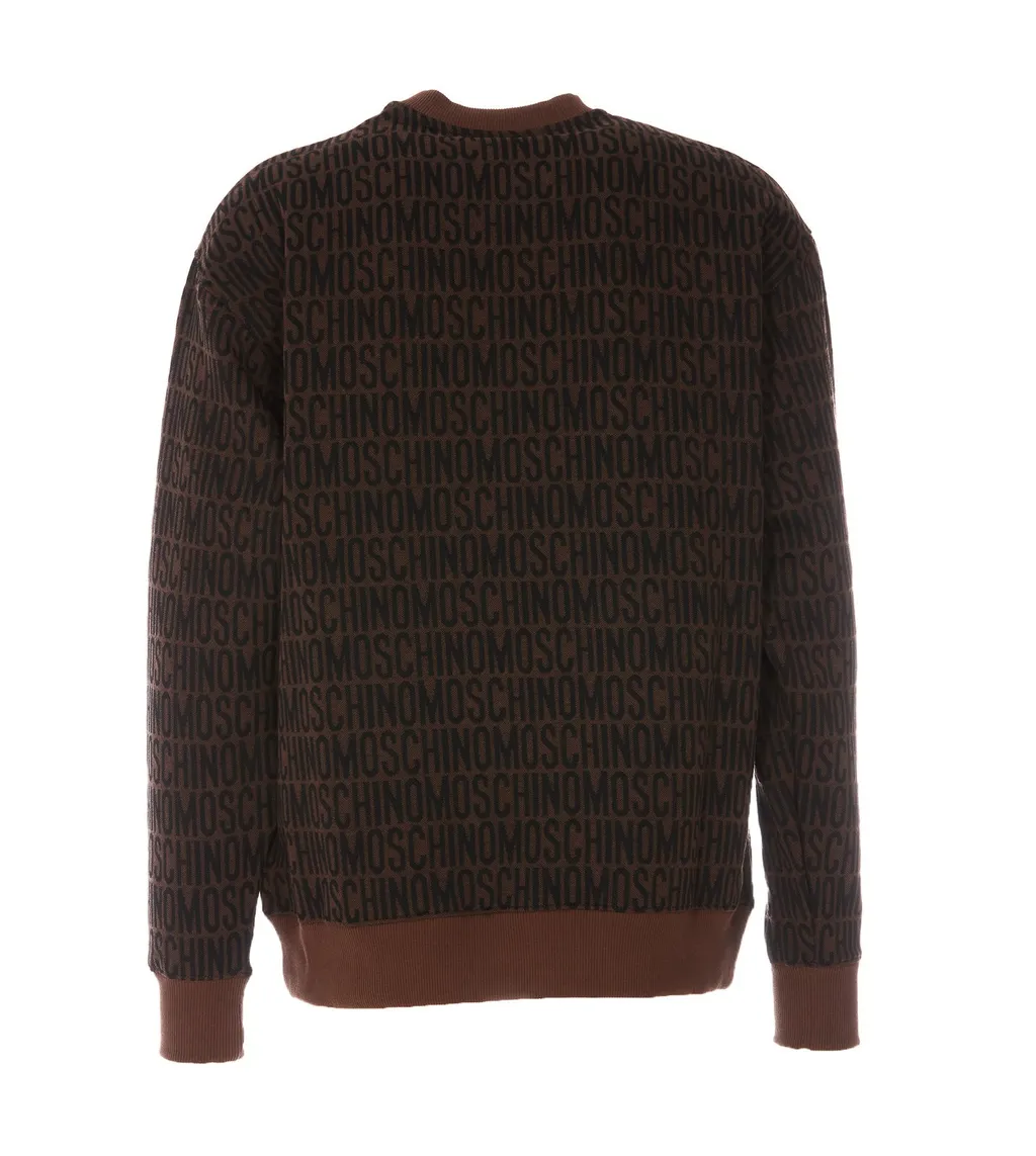 Moschino Monogram Debossed Crewneck Sweatshirt