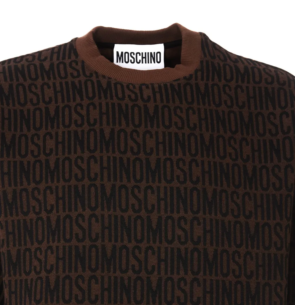 Moschino Monogram Debossed Crewneck Sweatshirt
