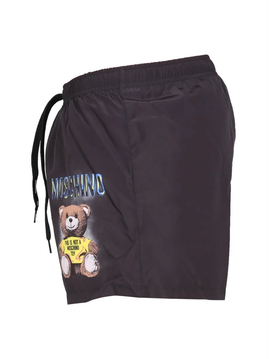 Moschino Teddy Printed High Waist Shorts