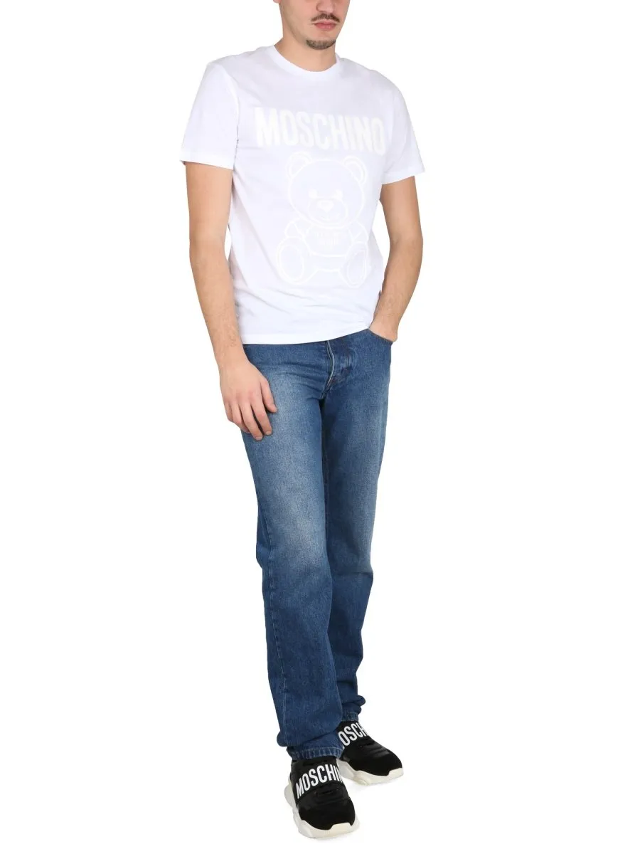 Moschino Logo Detailed Crewneck T-Shirt