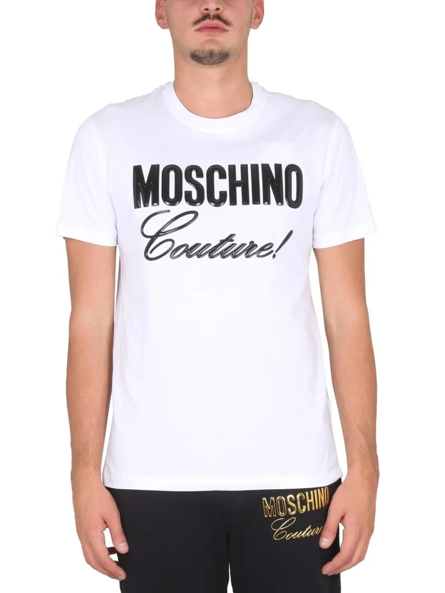 Moschino Logo-Embossed Crewneck T-Shirt