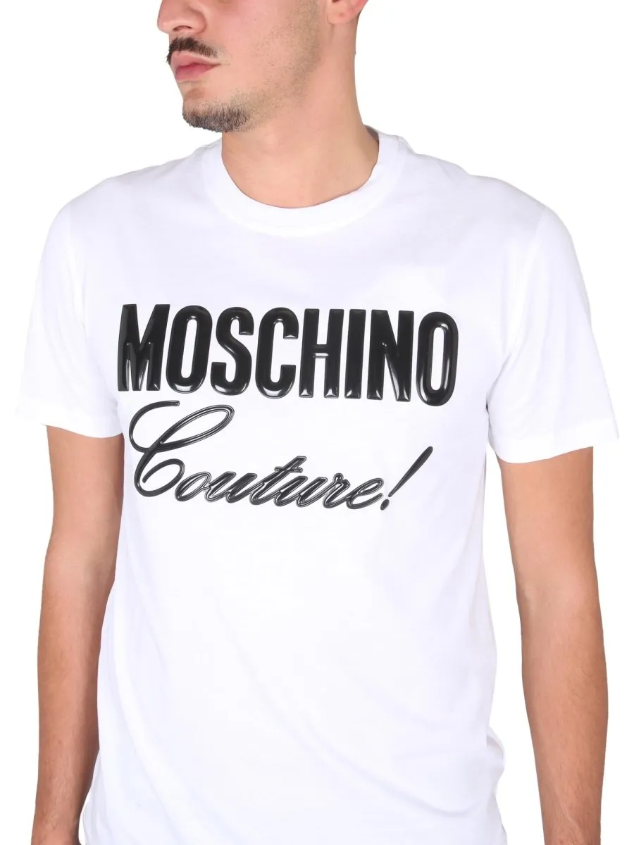 Moschino Logo-Embossed Crewneck T-Shirt
