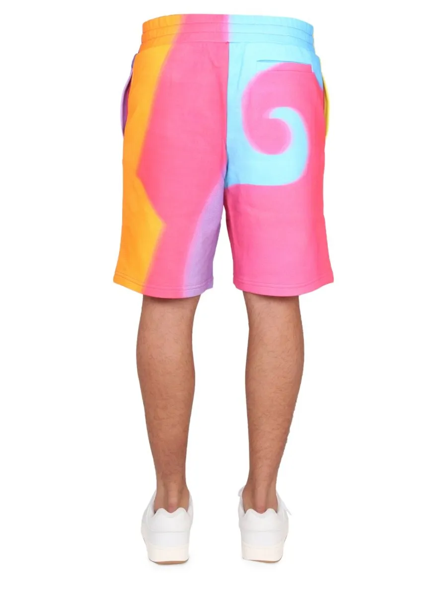 Moschino Rainbow Printed Drawstring Shorts