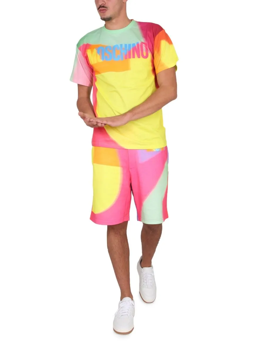 Moschino Rainbow Printed Drawstring Shorts