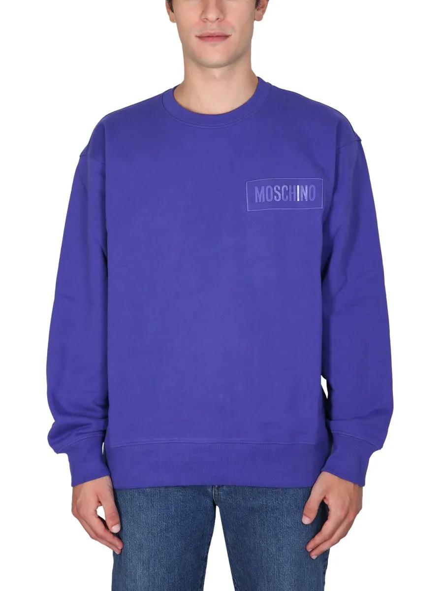 Moschino Logo Patch Crewneck Sweatshirt