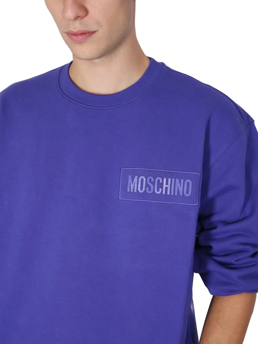 Moschino Logo Patch Crewneck Sweatshirt