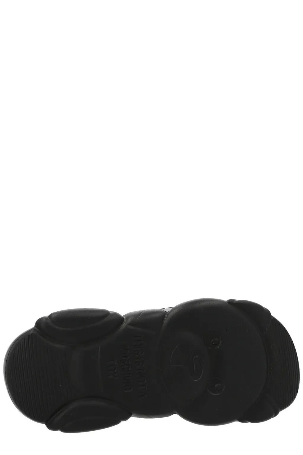 Moschino Logo Embossed Round-Toe Slides