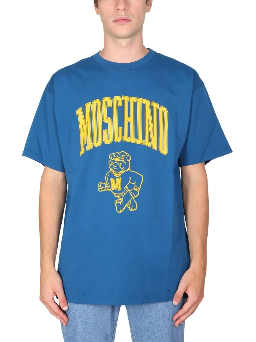 Moschino Logo Printed Crewneck T-Shirt