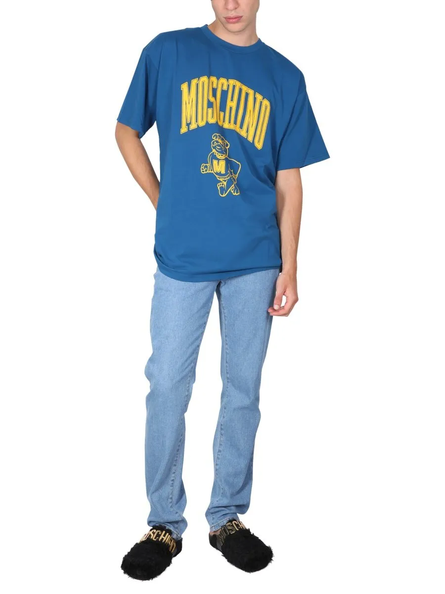 Moschino Logo Printed Crewneck T-Shirt