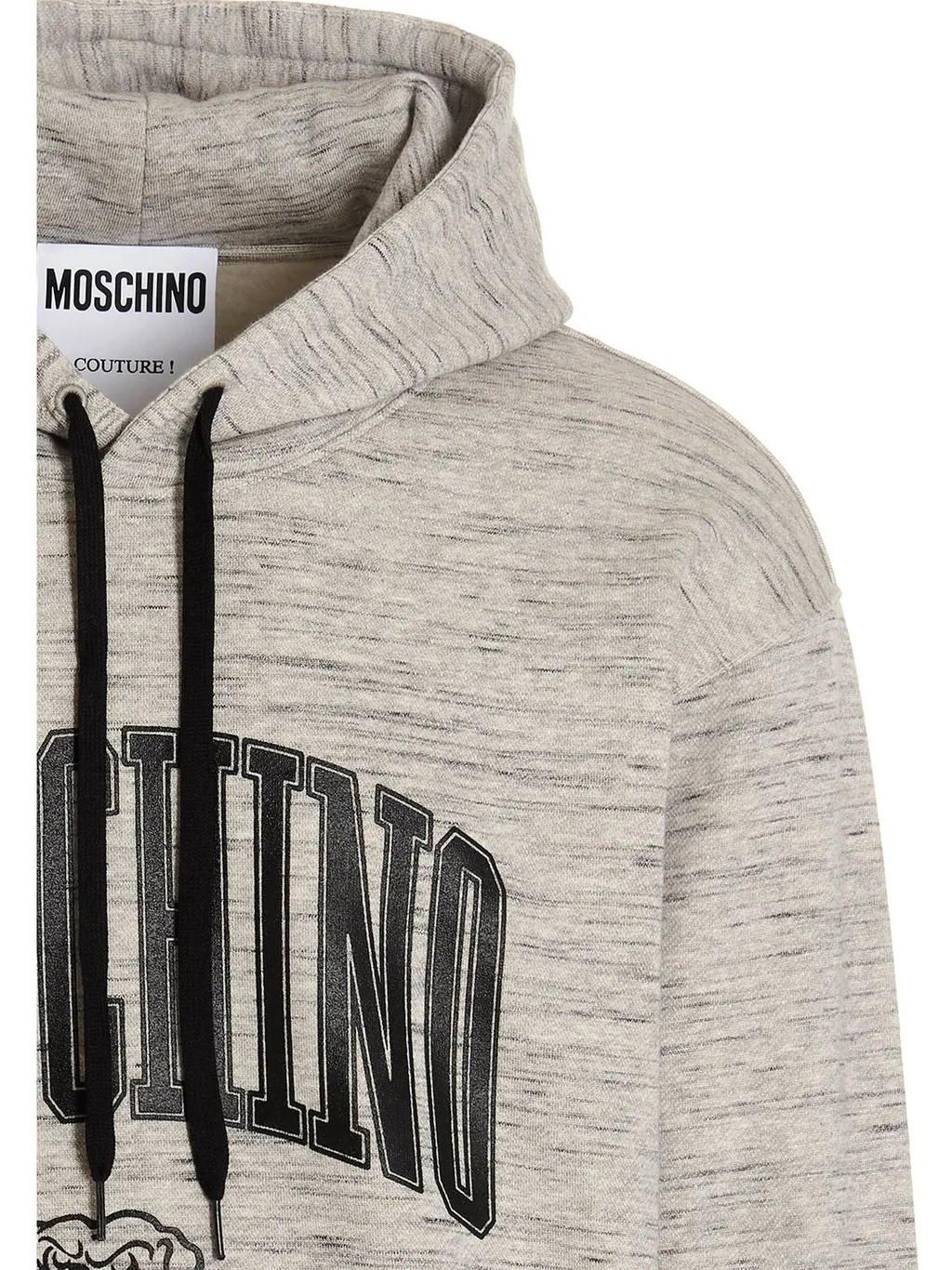 Moschino Varsity Logo Printed Drawstring Hoodie