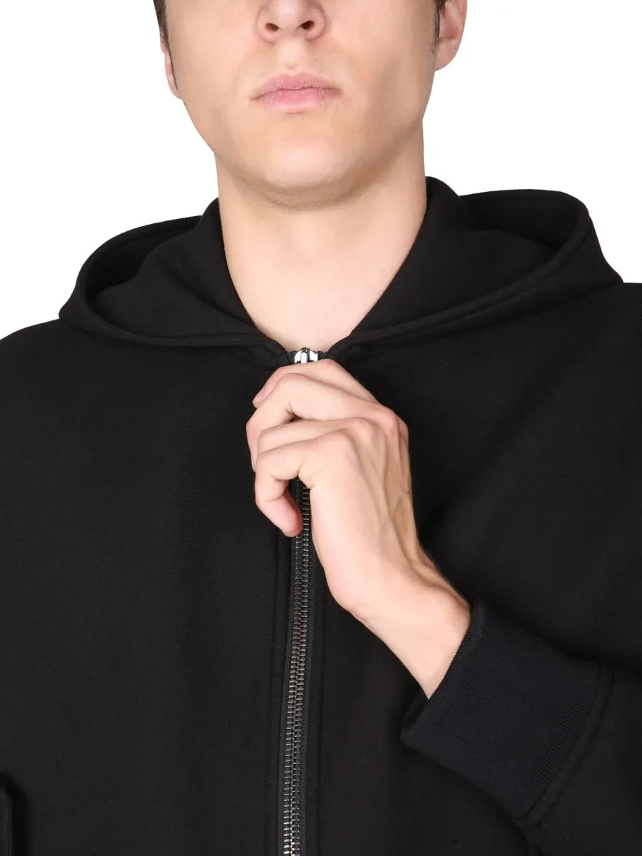 Moschino Logo Printed Zipped Hoodie