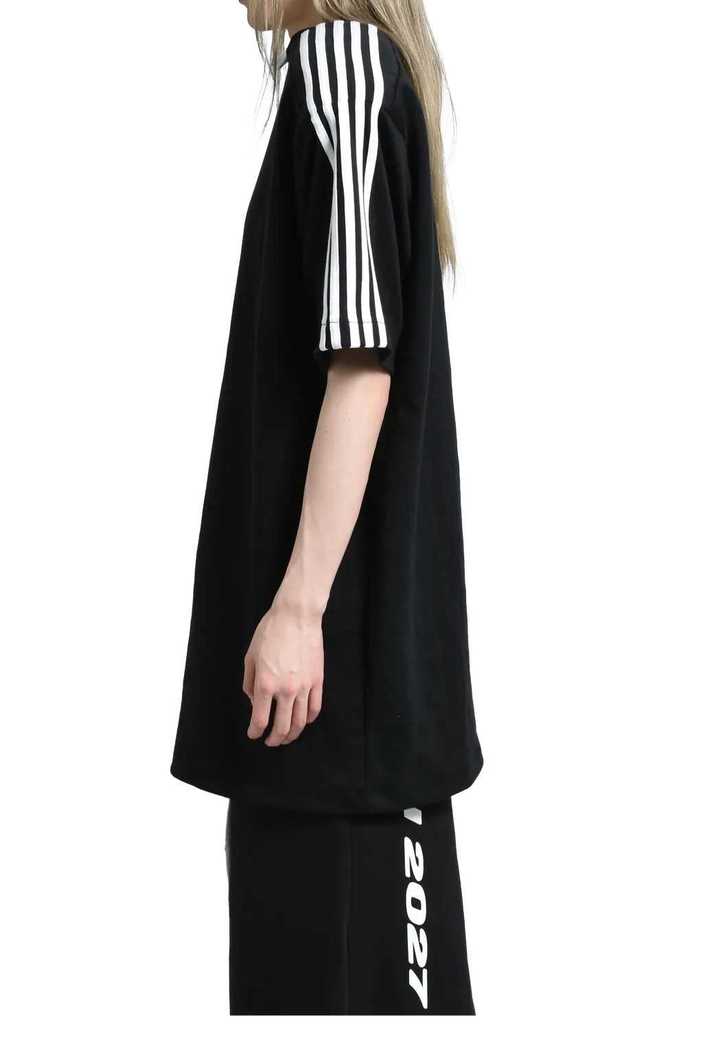 5Stripe Padded T-Shirt / Blk