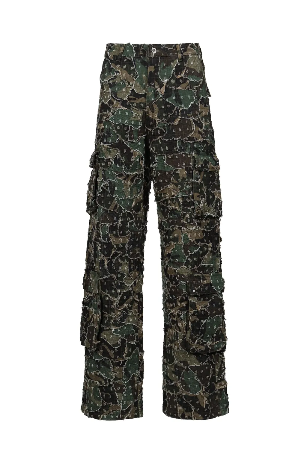 Micro Distressed Cargo Pant/Olv