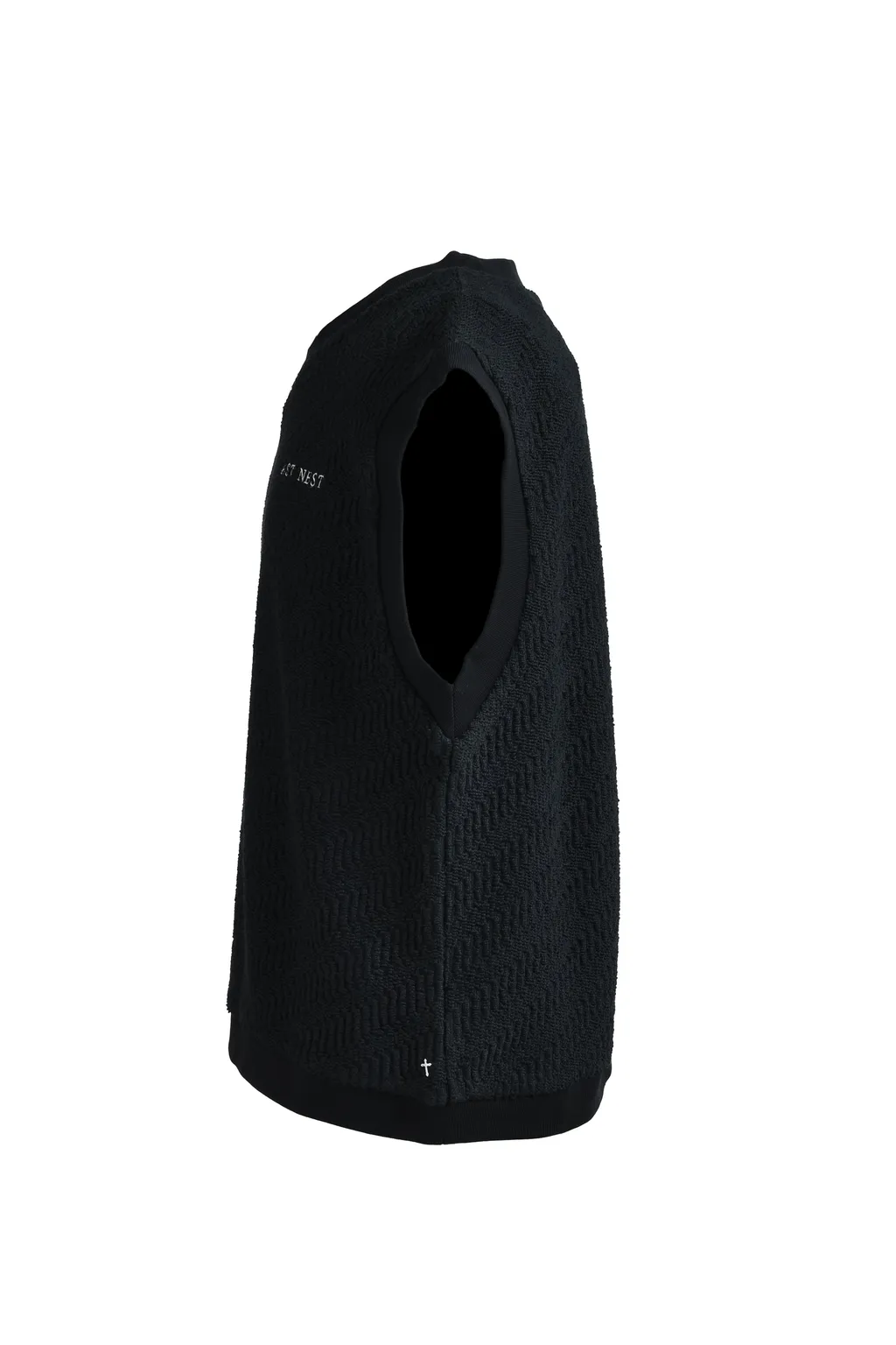 Logo Emb Knit Vest / Black