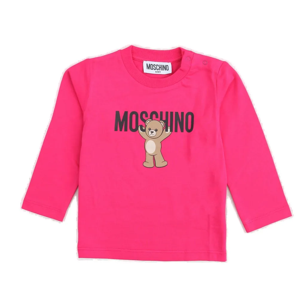 Moschino Kids Teddy Bear-Print Crewneck Top