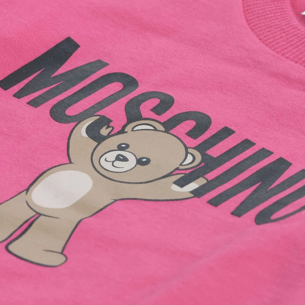Moschino Kids Teddy Bear-Print Crewneck Top