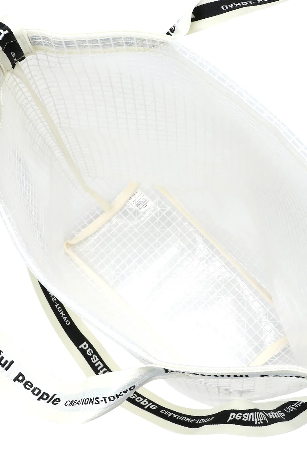 Plaid Vinyl Logo Tape Shoulder Bag / Clear