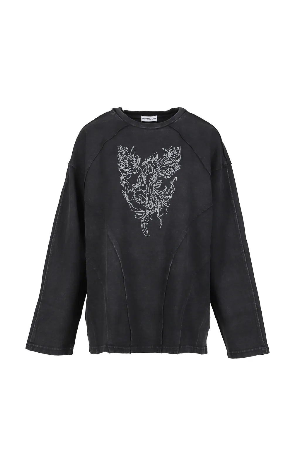 Crewneck L/S Tee / Blk