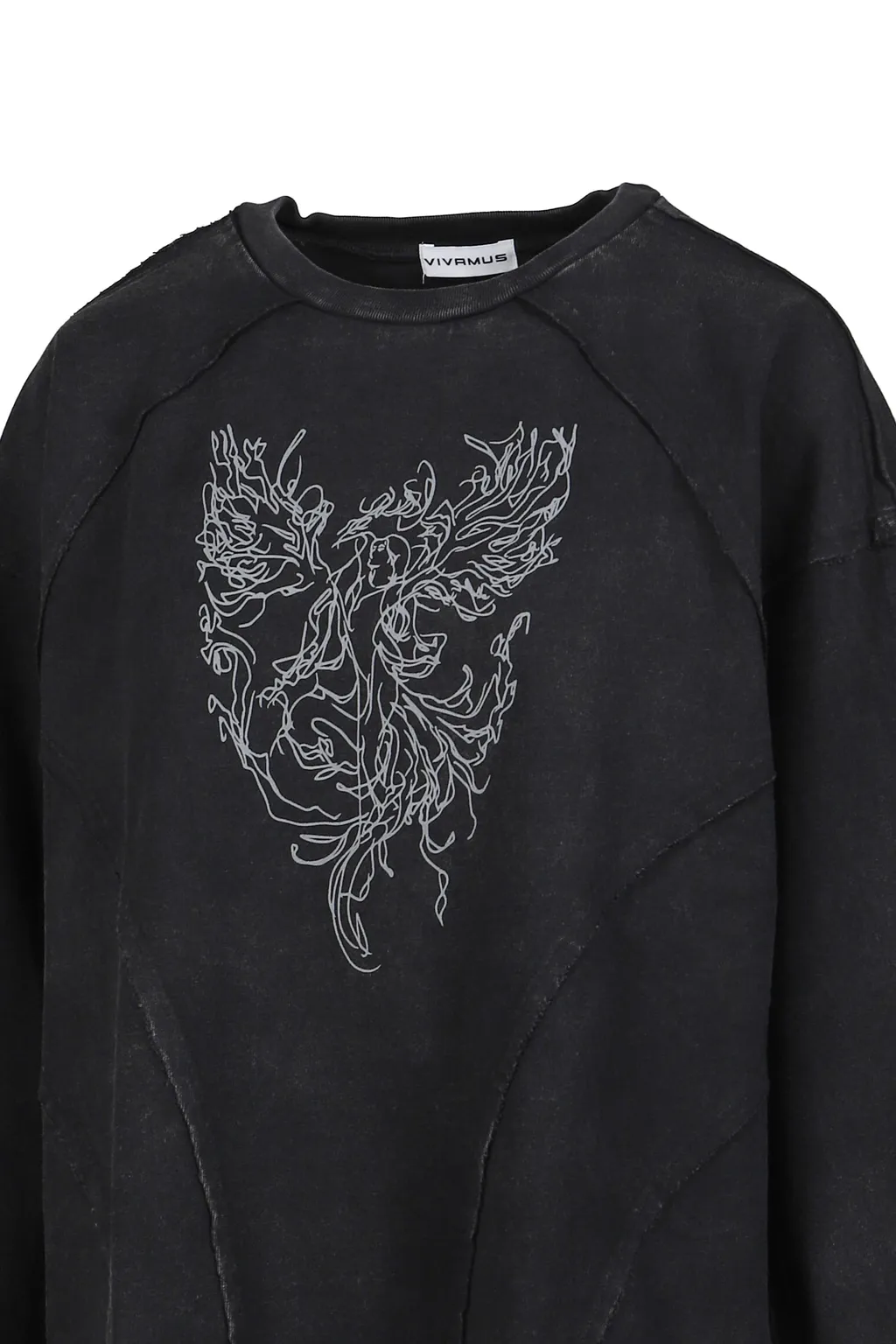 Crewneck L/S Tee / Blk