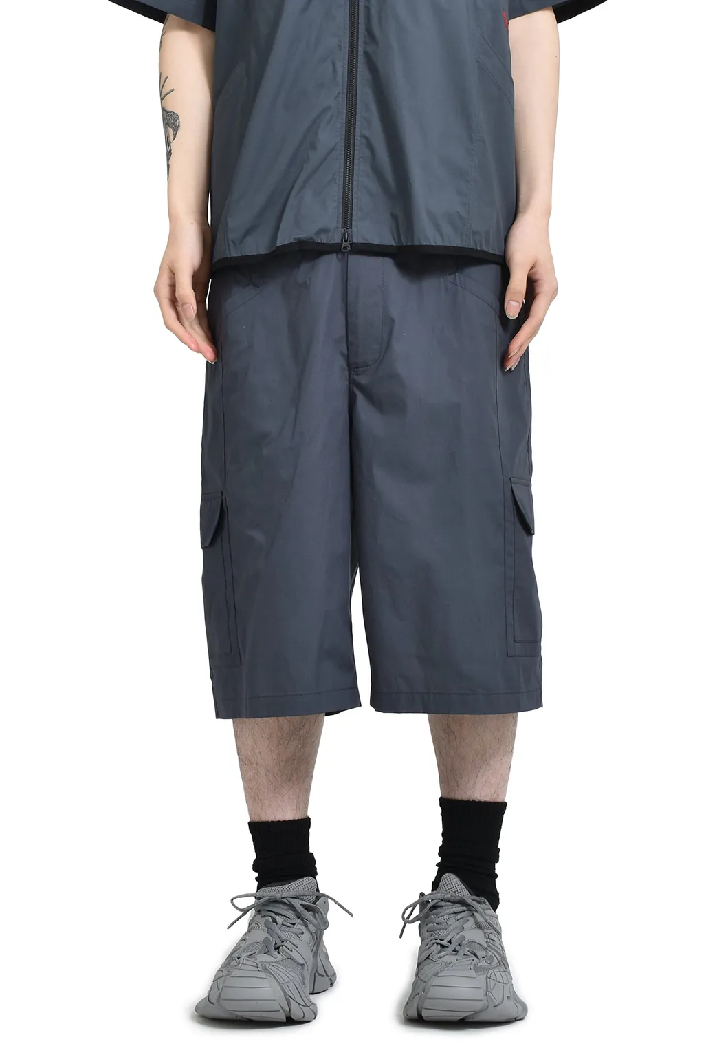 Poplin Cargo Shorts / Convoy Gry