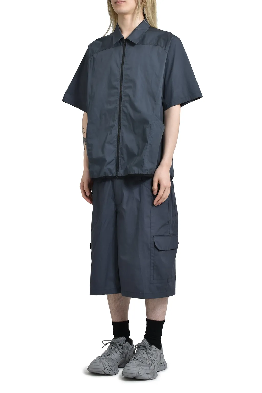 Poplin Cargo Shorts / Convoy Gry
