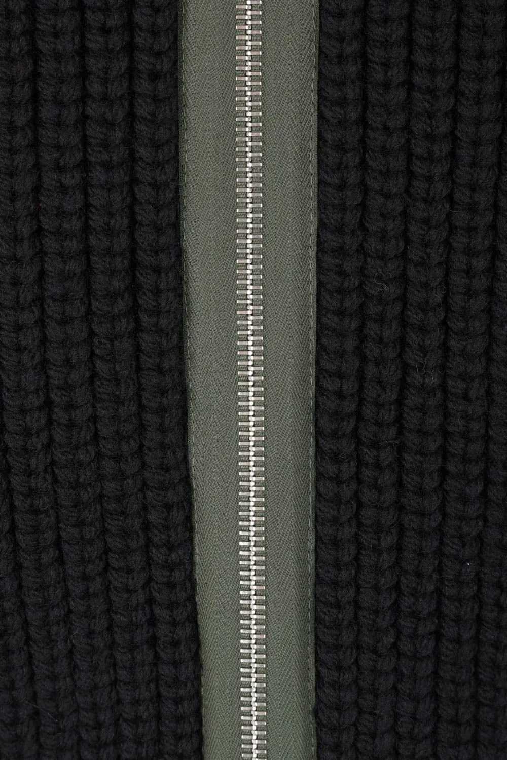 Namacheko Ribbed Zip-Up Cardigan