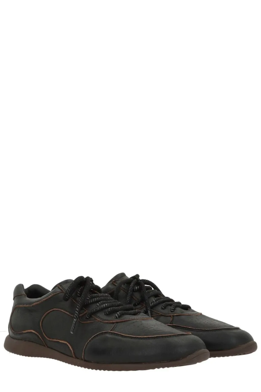 Namacheko Lace-Up Leather Sneakers