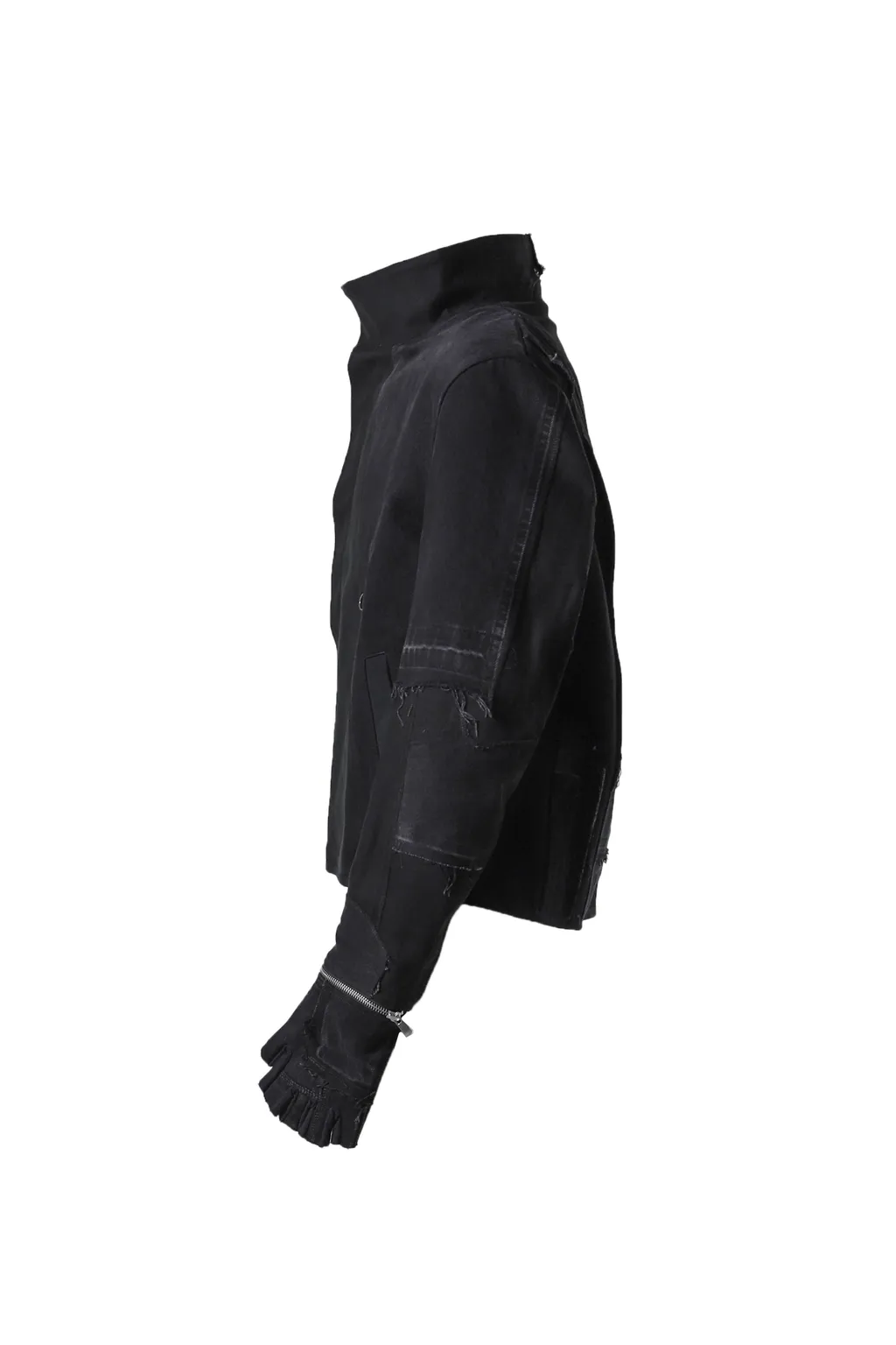 Gloved Tactical Patchwork Jacket / Blk