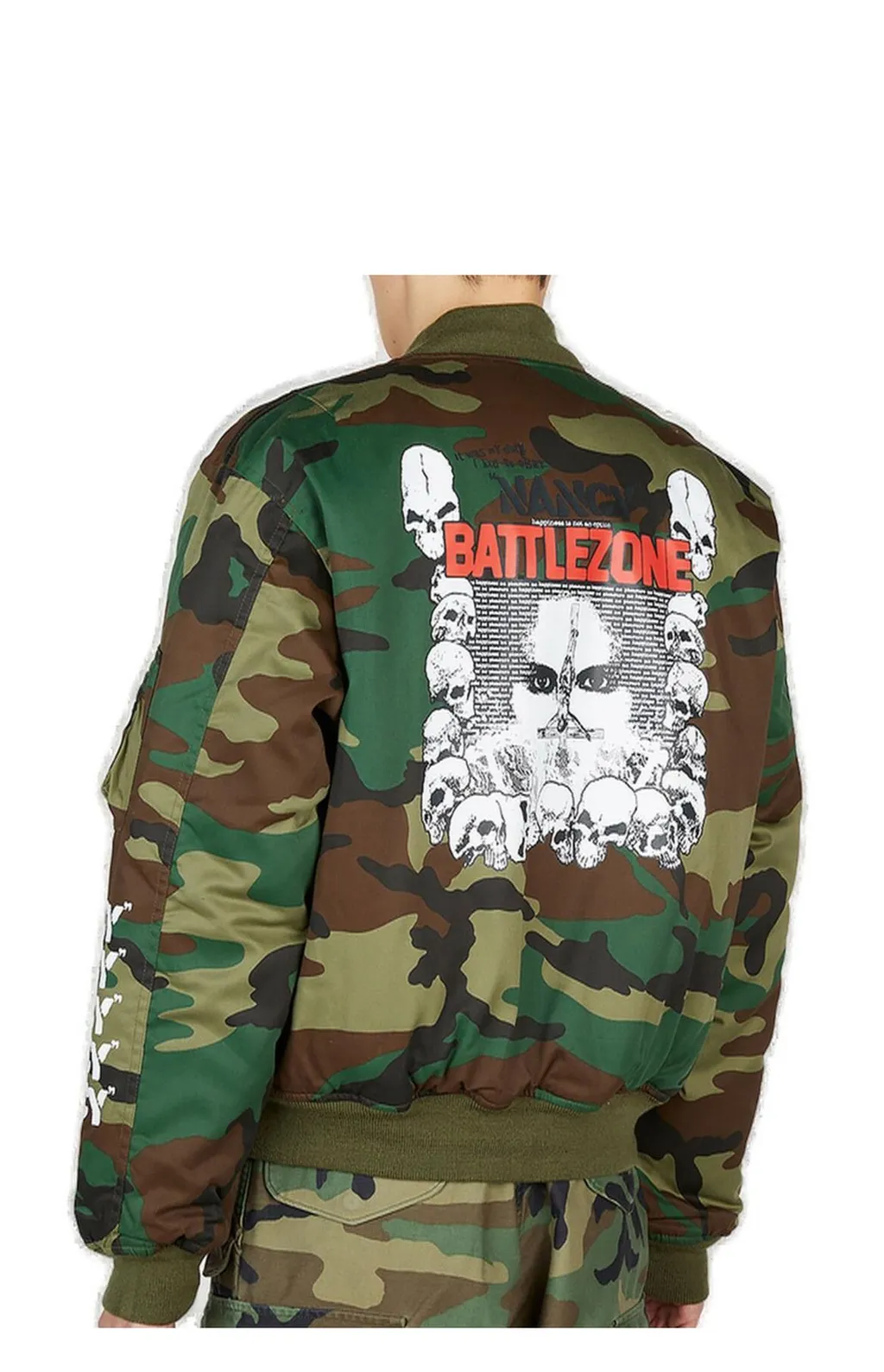 Nancy Camouflage Zipped Bomber Jacket