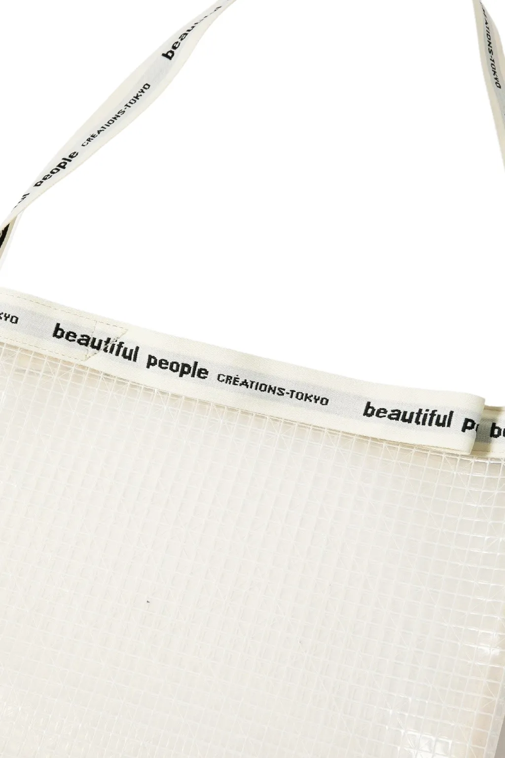 Plaid Vinyl Logo Tape Shoulder Bag / Clear