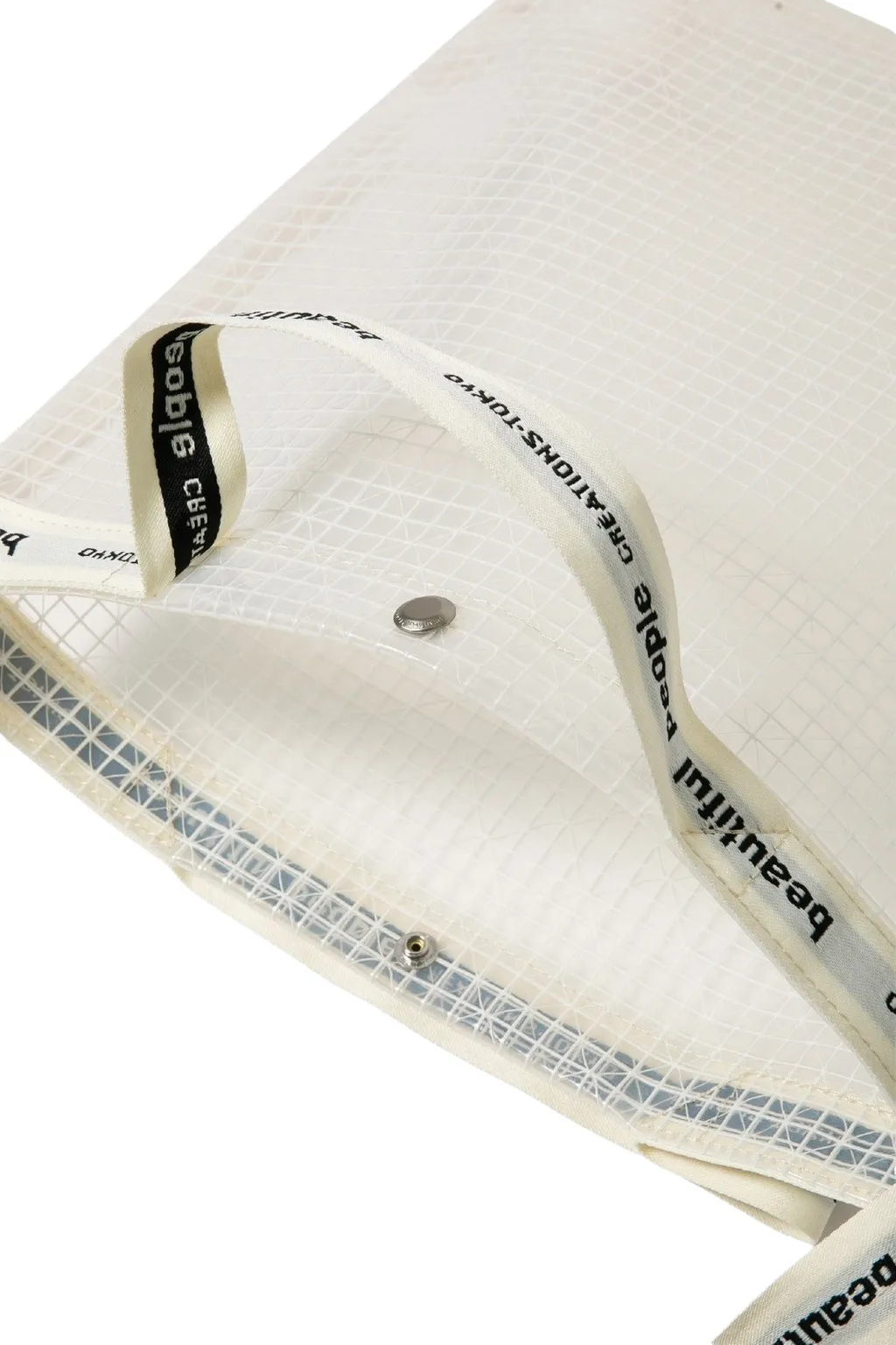 Plaid Vinyl Logo Tape Shoulder Bag / Clear