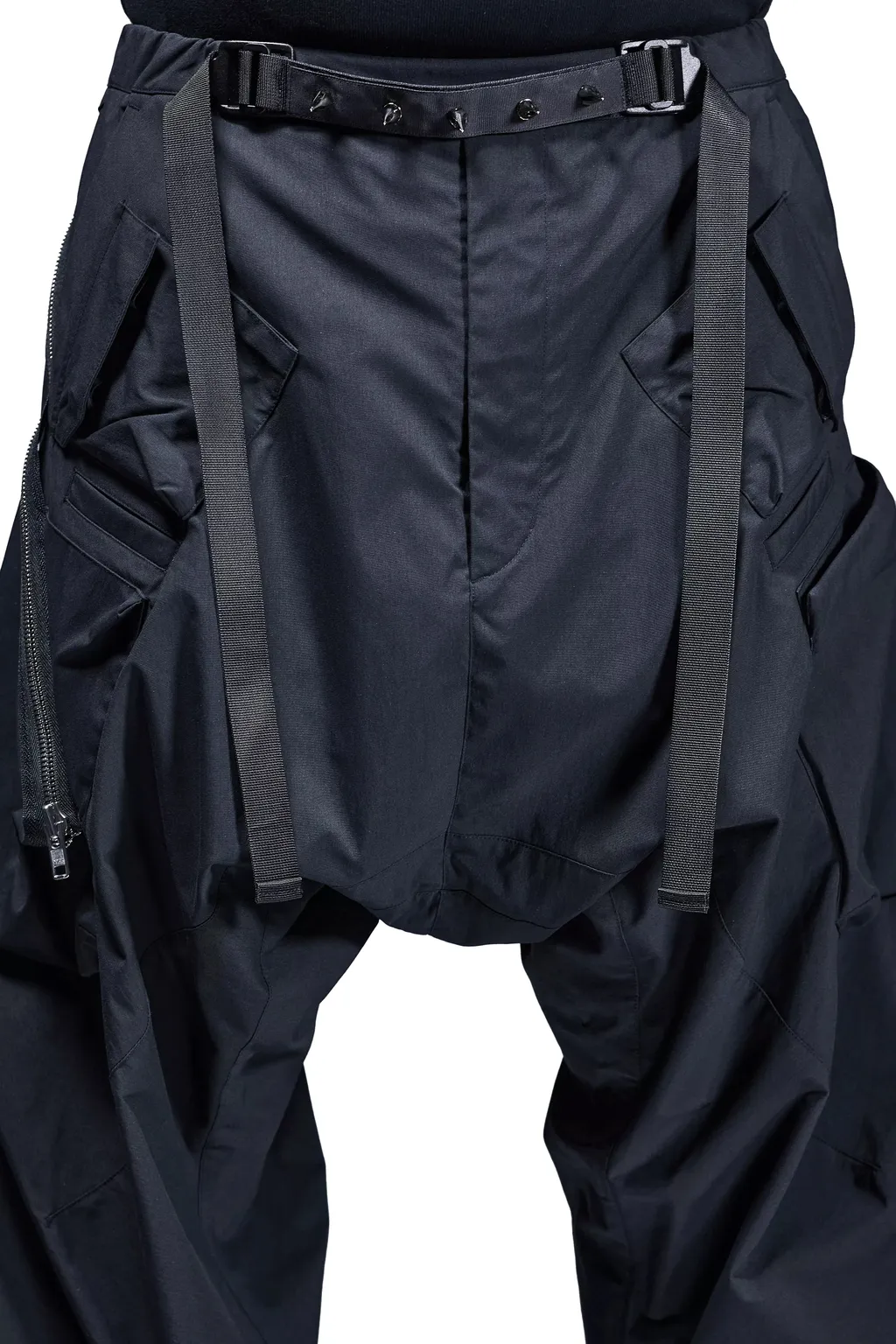 Encapsulated Nylon Ultrawide Drawcord Cargo Trouser Gen. 1 / Blk