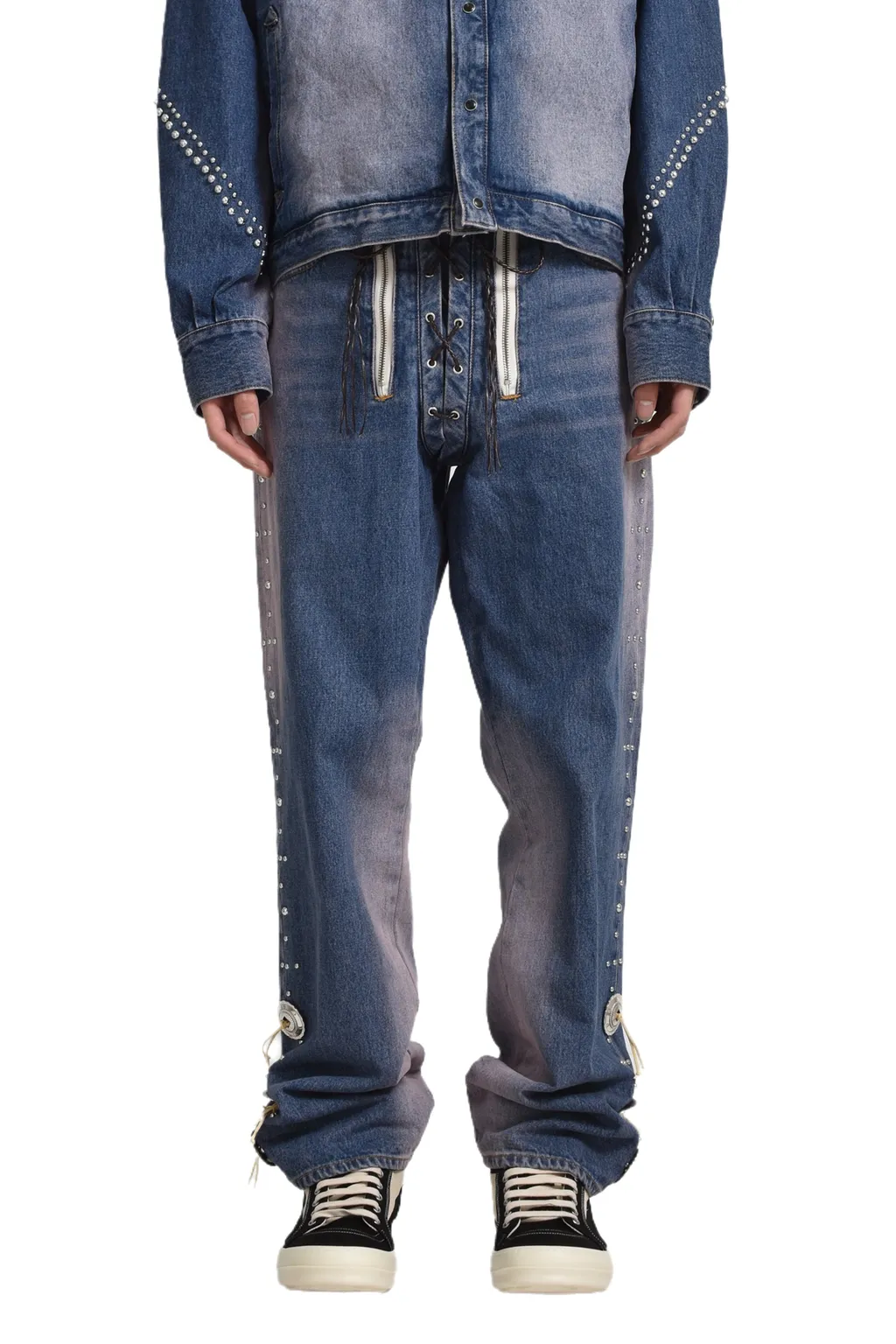 Western Studs Denim Pants / Sky Ind