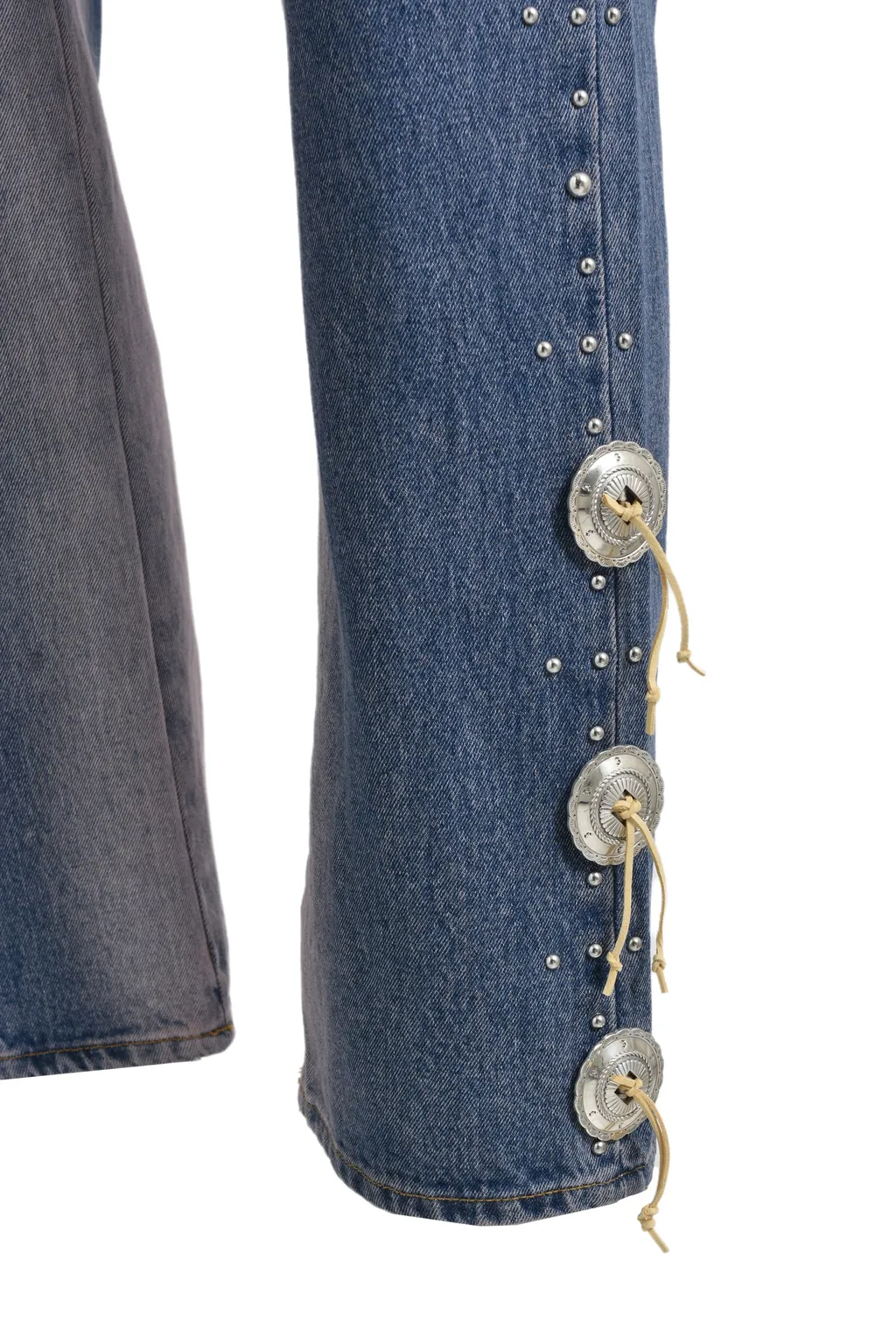 Western Studs Denim Pants / Sky Ind