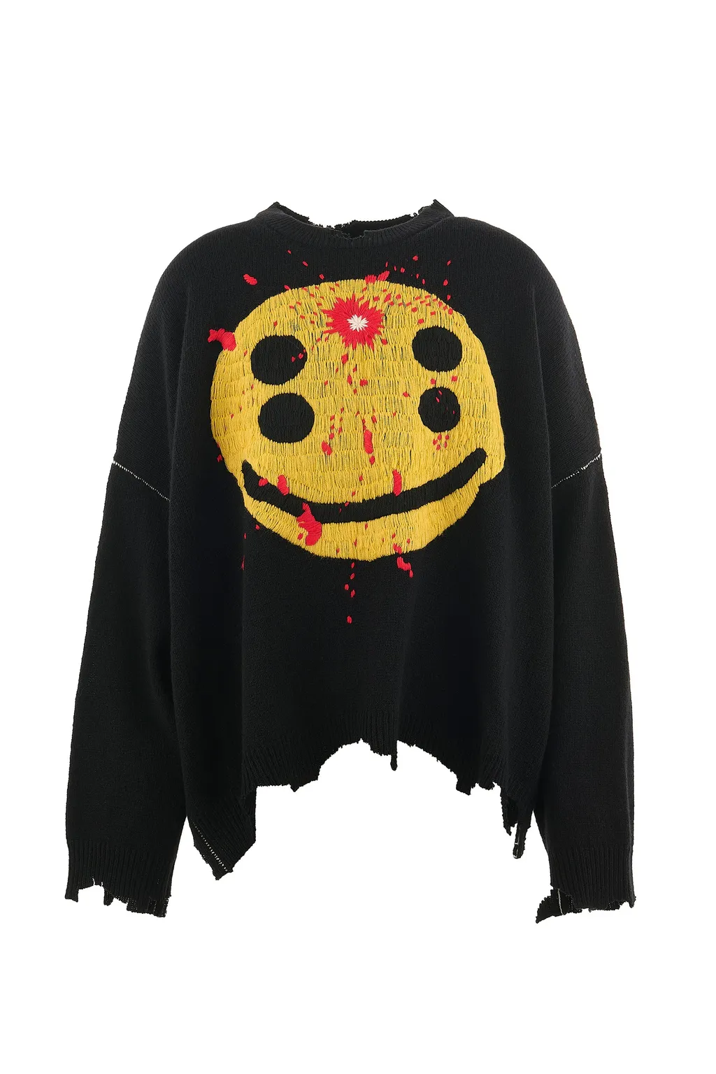 Cp_Crew Knt/Smile / Blk