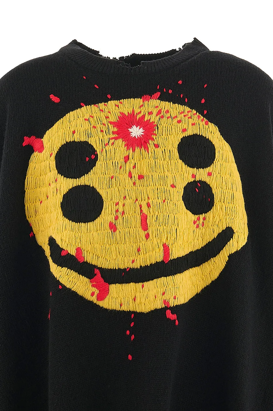 Cp_Crew Knt/Smile / Blk