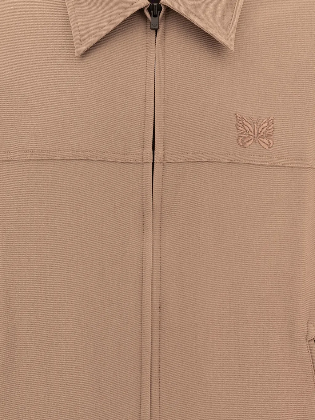 Needles Logo Embroidered Zip-Up Jacket