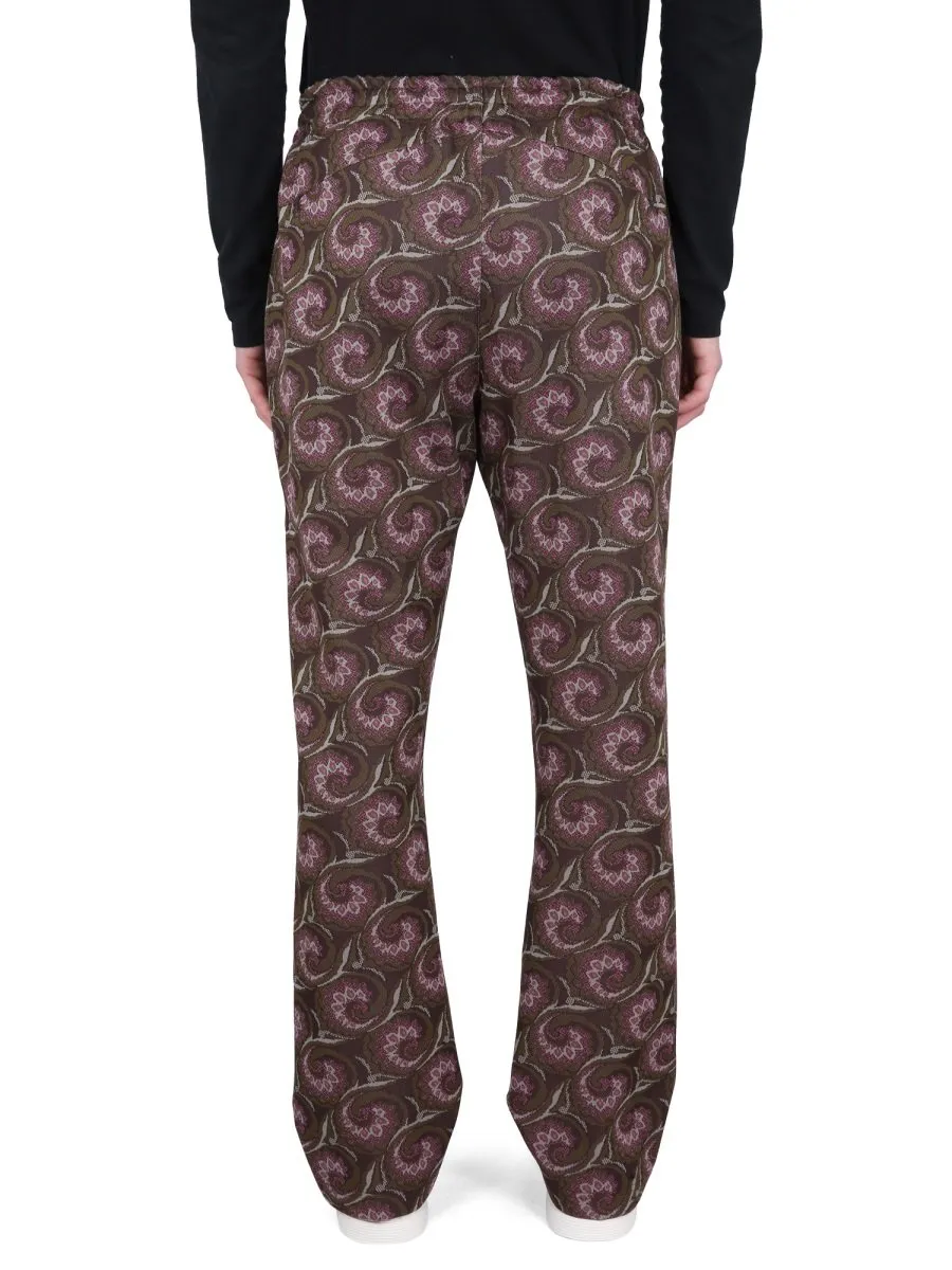 Needles Pintuck Graphic Printed Trousers