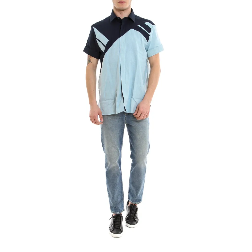 Neil Barrett Panelled Shirt-Sleeve Shirt