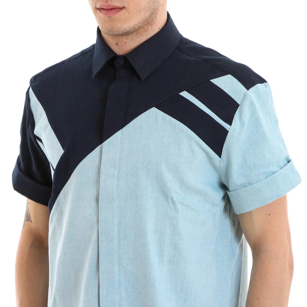 Neil Barrett Panelled Shirt-Sleeve Shirt