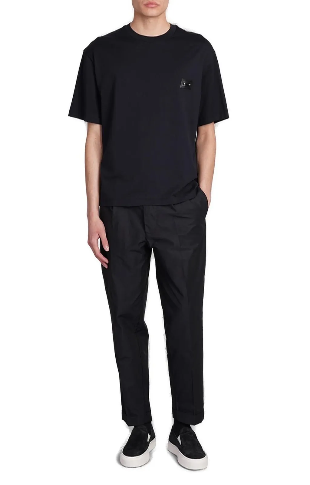 Neil Barrett Piercing-Patch Crewneck T-Shirt