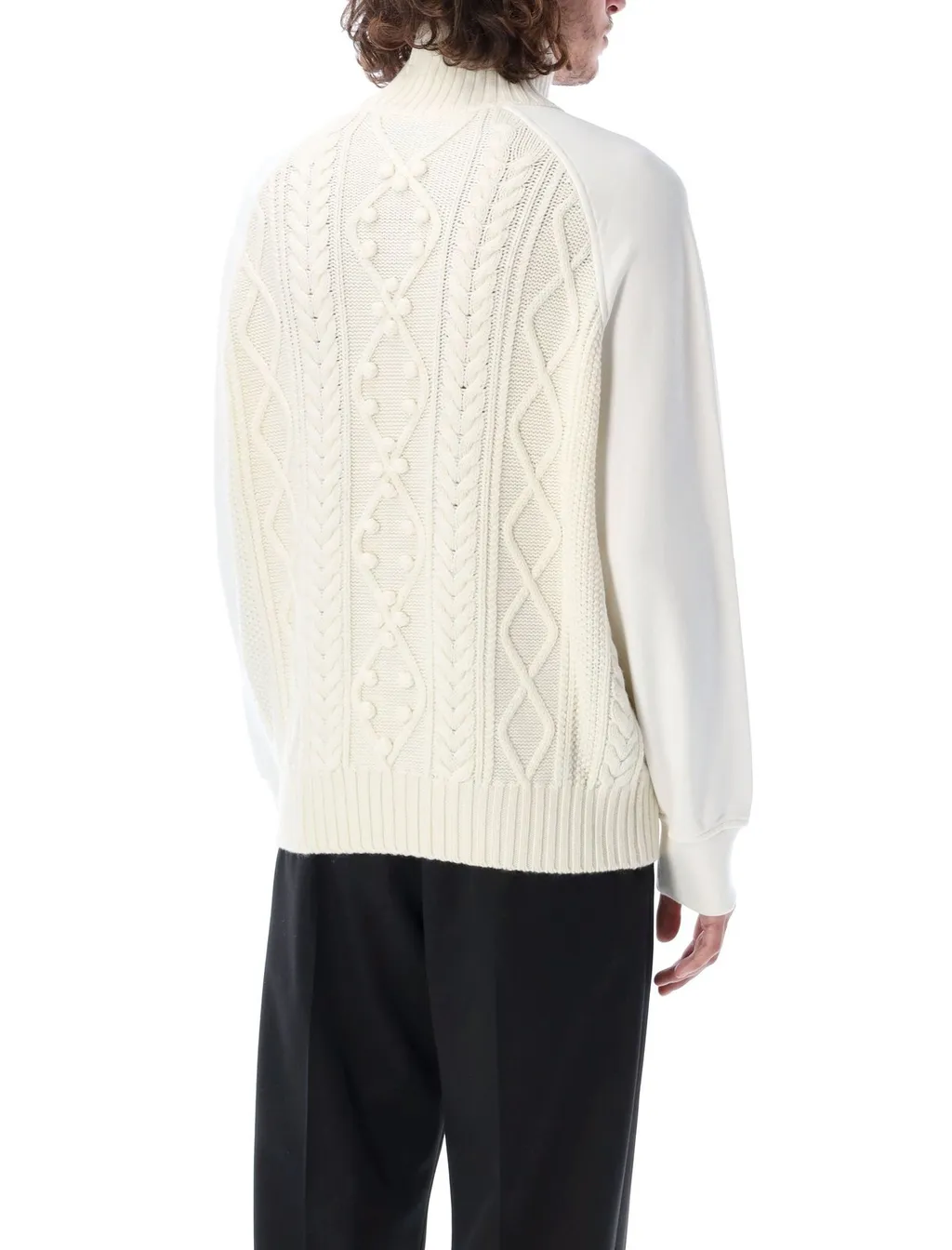 Neil Barrett Panelled Cable Knit Jumper