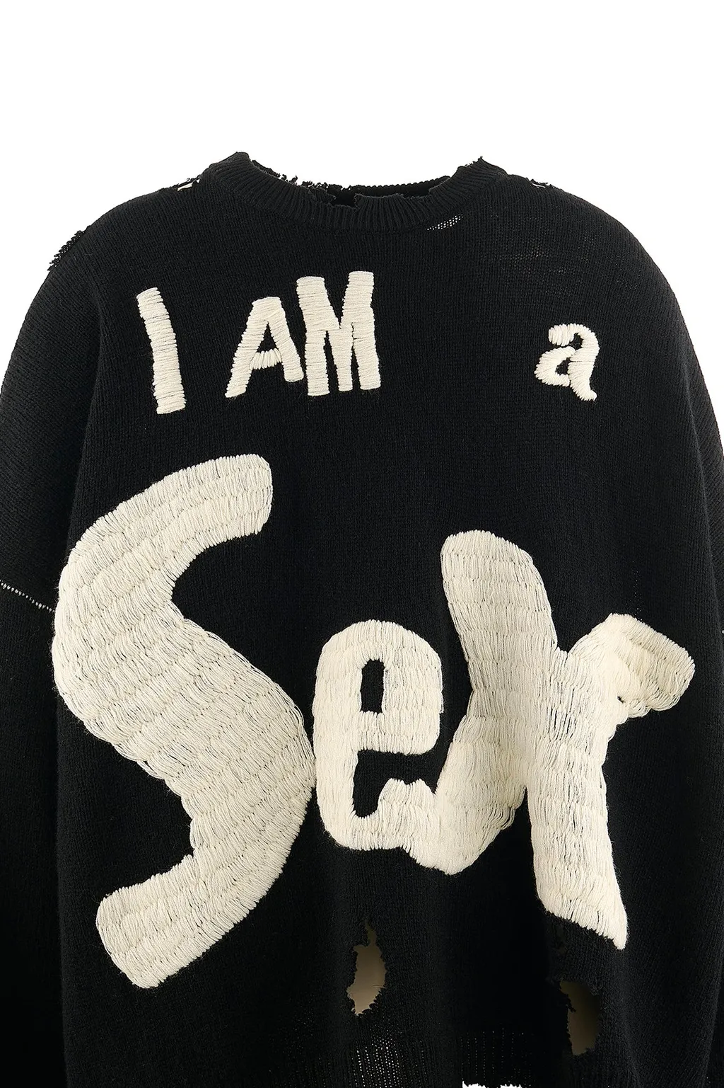 Sp_Crew Knt/I Am A / Blk