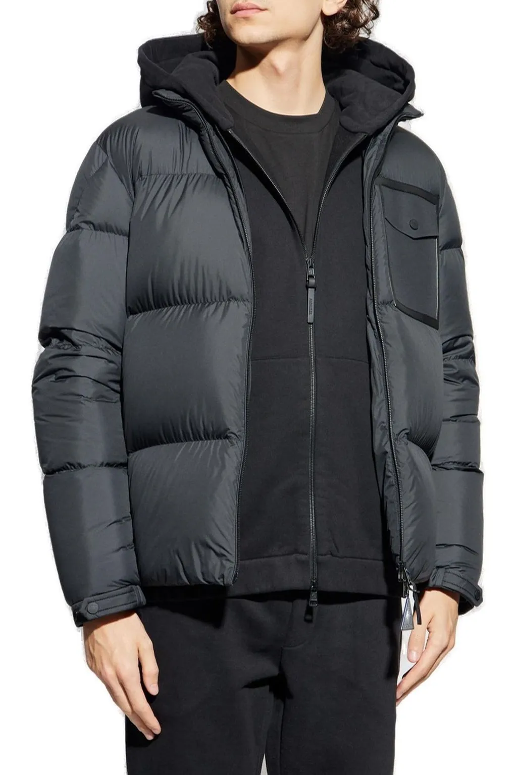 Moncler Chinon Square-Quilted Short Puffer Jacket