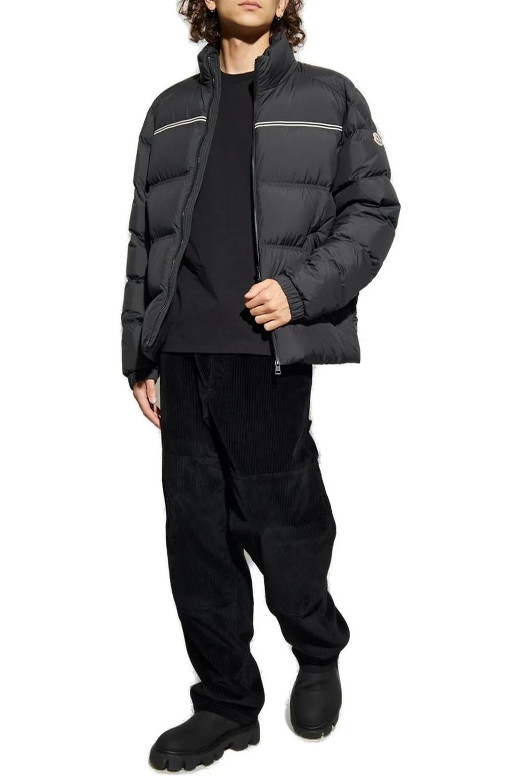 Moncler Logo Patch Zip-Up Jacket