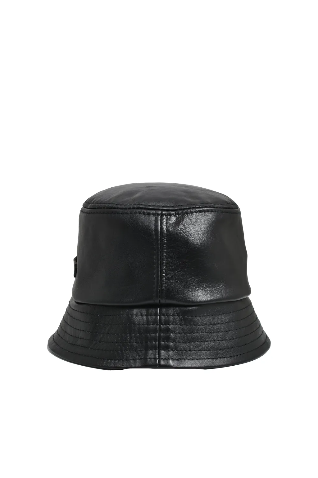 Newrich Leather Bucket Hat / Blk